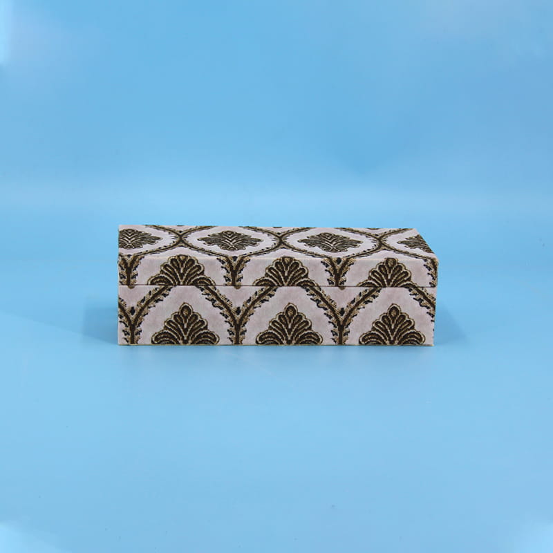 Großhandel Rechteckige Schmuckkästchen mit dekorativer Harzeinlage von höchster Qualität